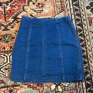 Free people Blue Denim Mini Skirt